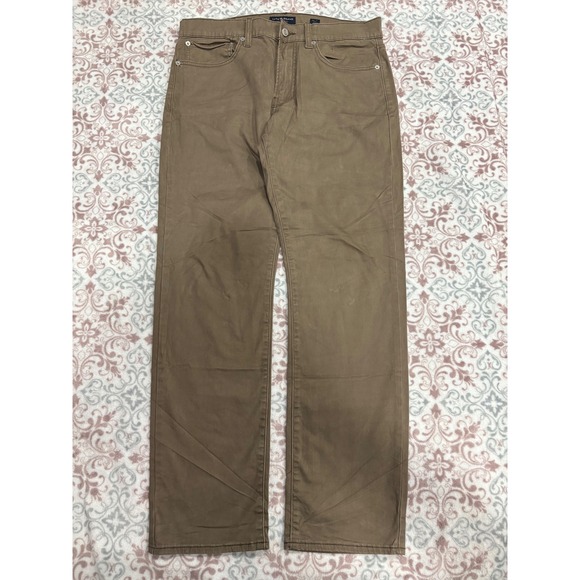 Lucky Brand Other - Lucky Brand 121 Slim Straight Brown Pants Mens 32x30 Cotton Stretch Chino